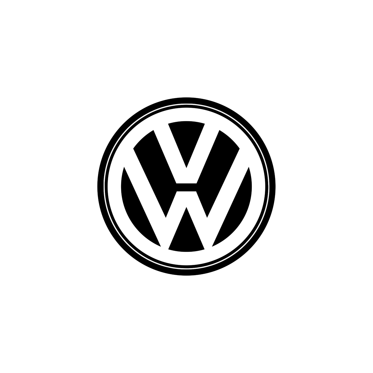 Grafische Darstellung des VW-Logos – dient zur Illustration von Fahrzeugbeispielen