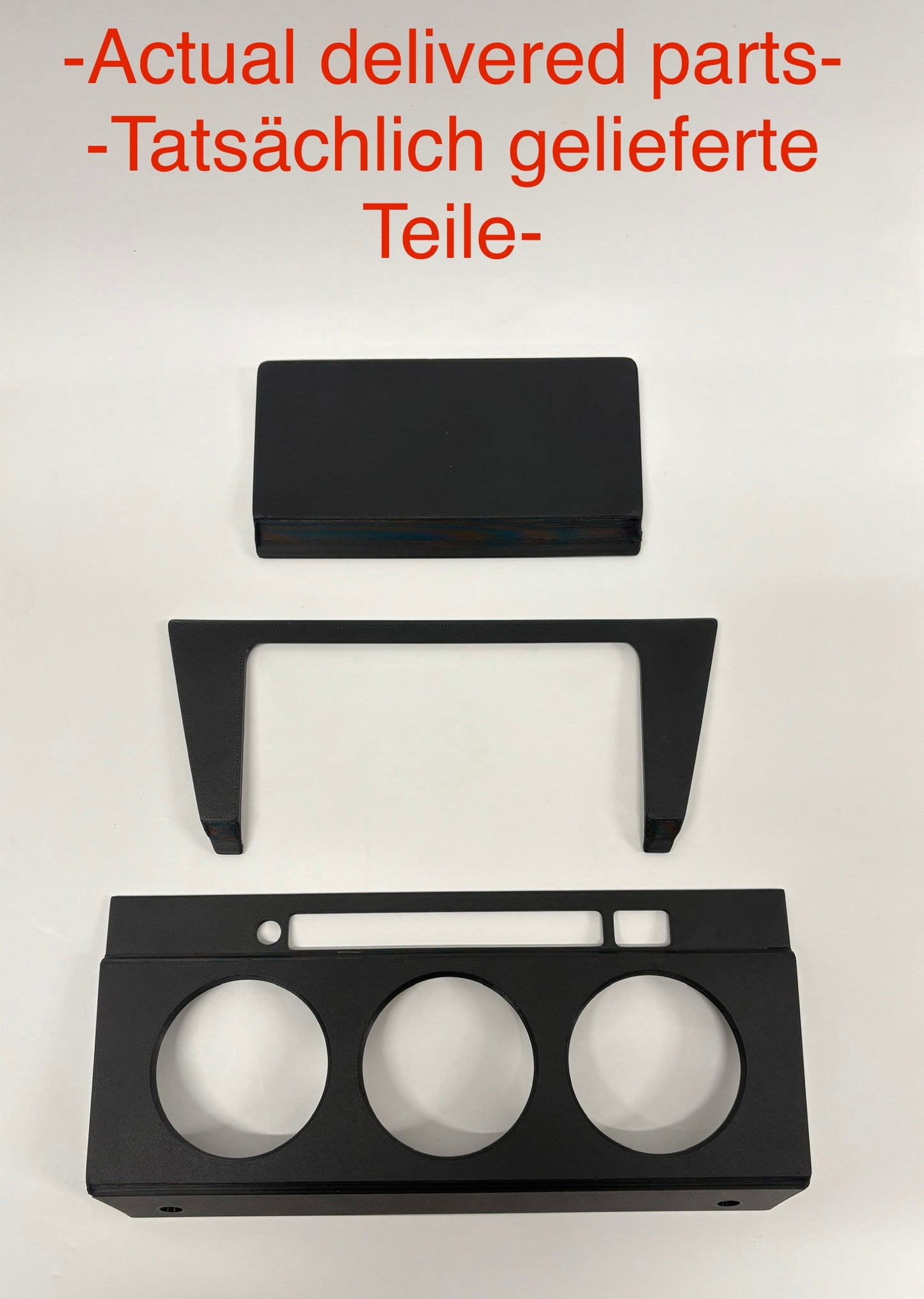 Mercedes W201 190E Center Console Trim & Ashtray Decor Set Matte Black