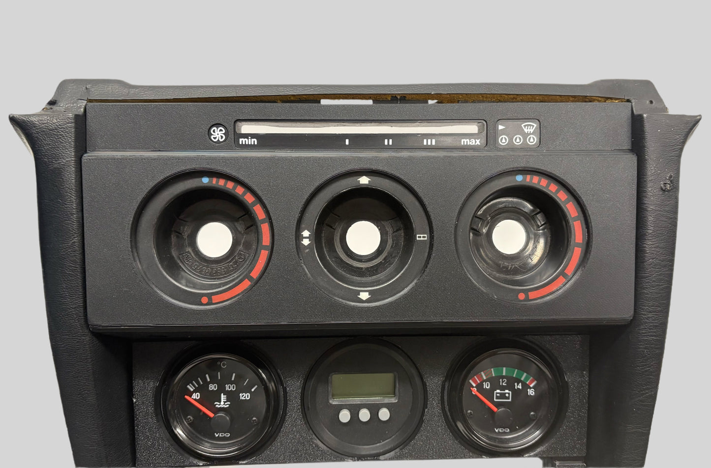 Mercedes W201 190E Center Console Trim & Ashtray Decor Set Matte Black