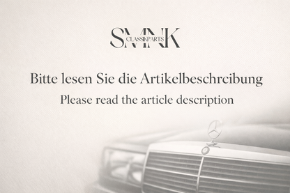 Mercedes W201 190E Center Console Trim & Ashtray Decor Set Matte Black