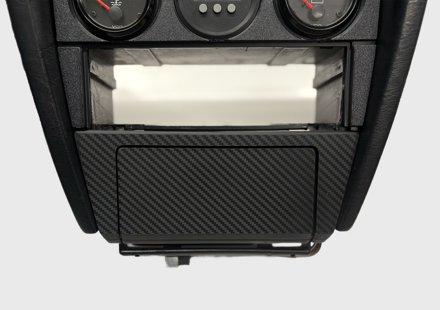 Mercedes W201 190E Center Console Trim Panel & Ashtray Decor Set Carbon