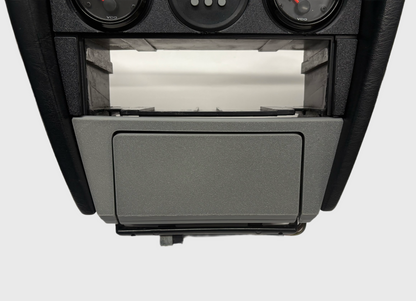 Mercedes W201 190E Center Console Trim & Ashtray Decor Set Grey Textured