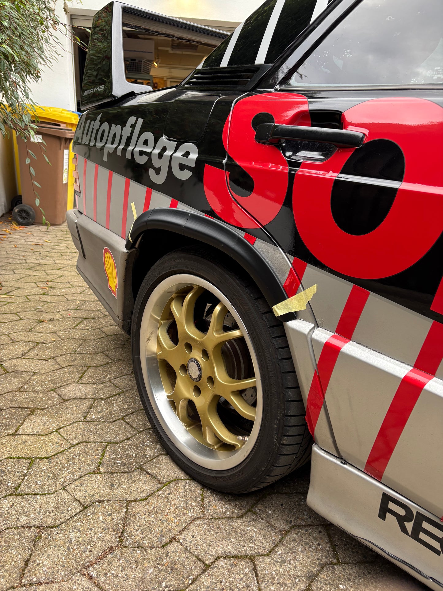 Radlaufverbreiterung Satz 4-teilig 16V Design Look Mercedes W201 190 / 190E Fender Flares 2.3-16 2.5-16