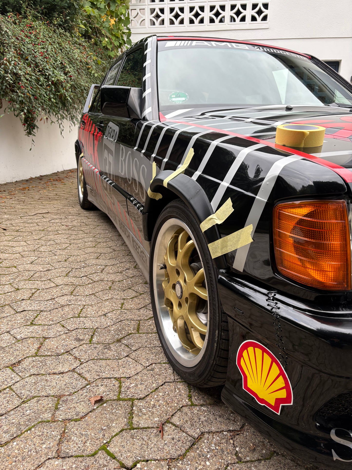 Radlaufverbreiterung Satz 4-teilig 16V Design Look Mercedes W201 190 / 190E Fender Flares 2.3-16 2.5-16