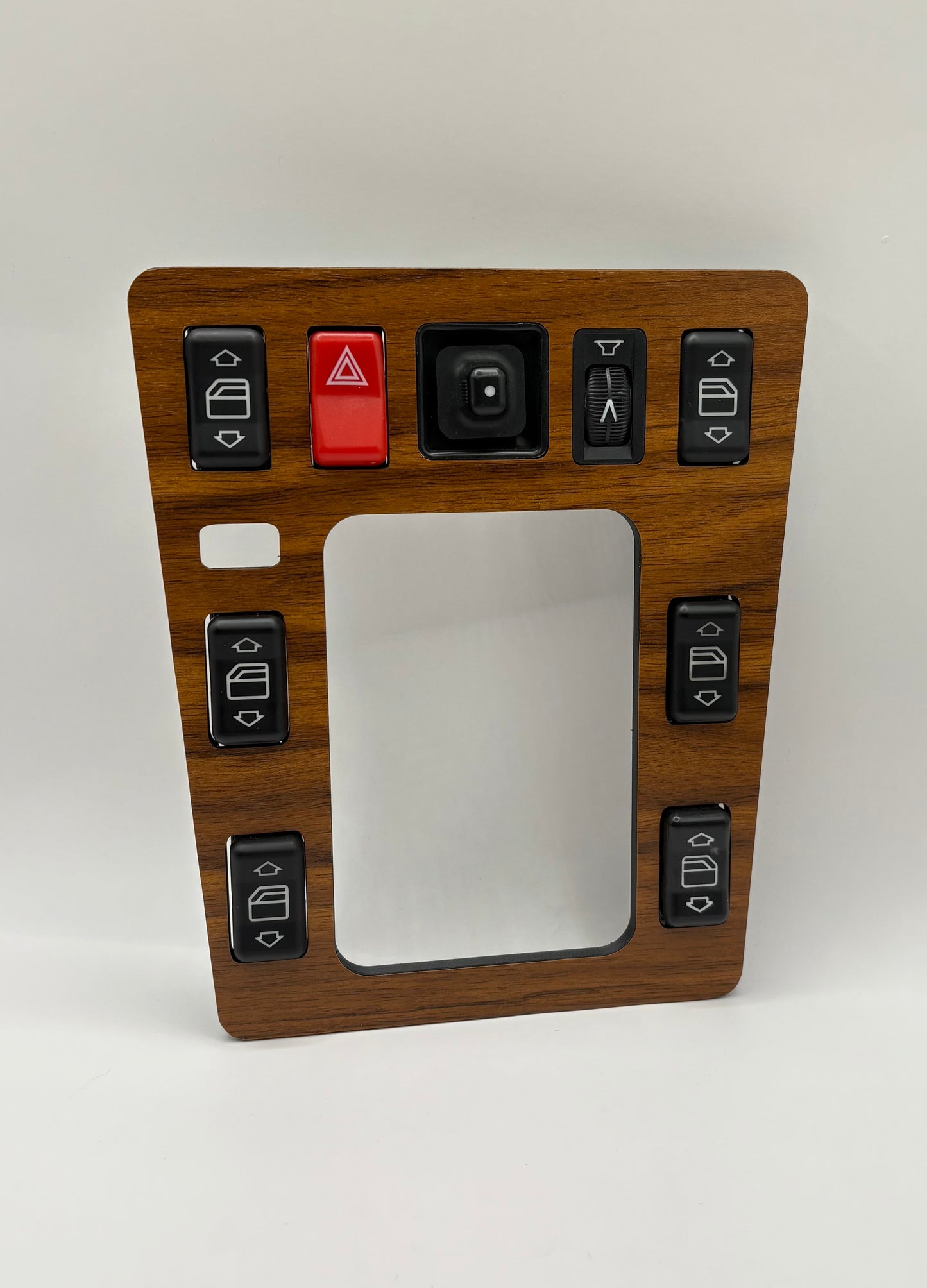 Mercedes W201 190E Schaltbrett NEU Nachfertigung Variation L Holz Optik Lever panel Wooden Optics NEW Reproduction. ✅For Automatic and Manual Transmission✅