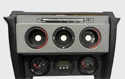 Mercedes W201 190E Center Console Trim & Ashtray Decor Set Grey Textured