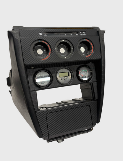 Mercedes W201 190E Center Console Trim Panel & Ashtray Decor Set Carbon