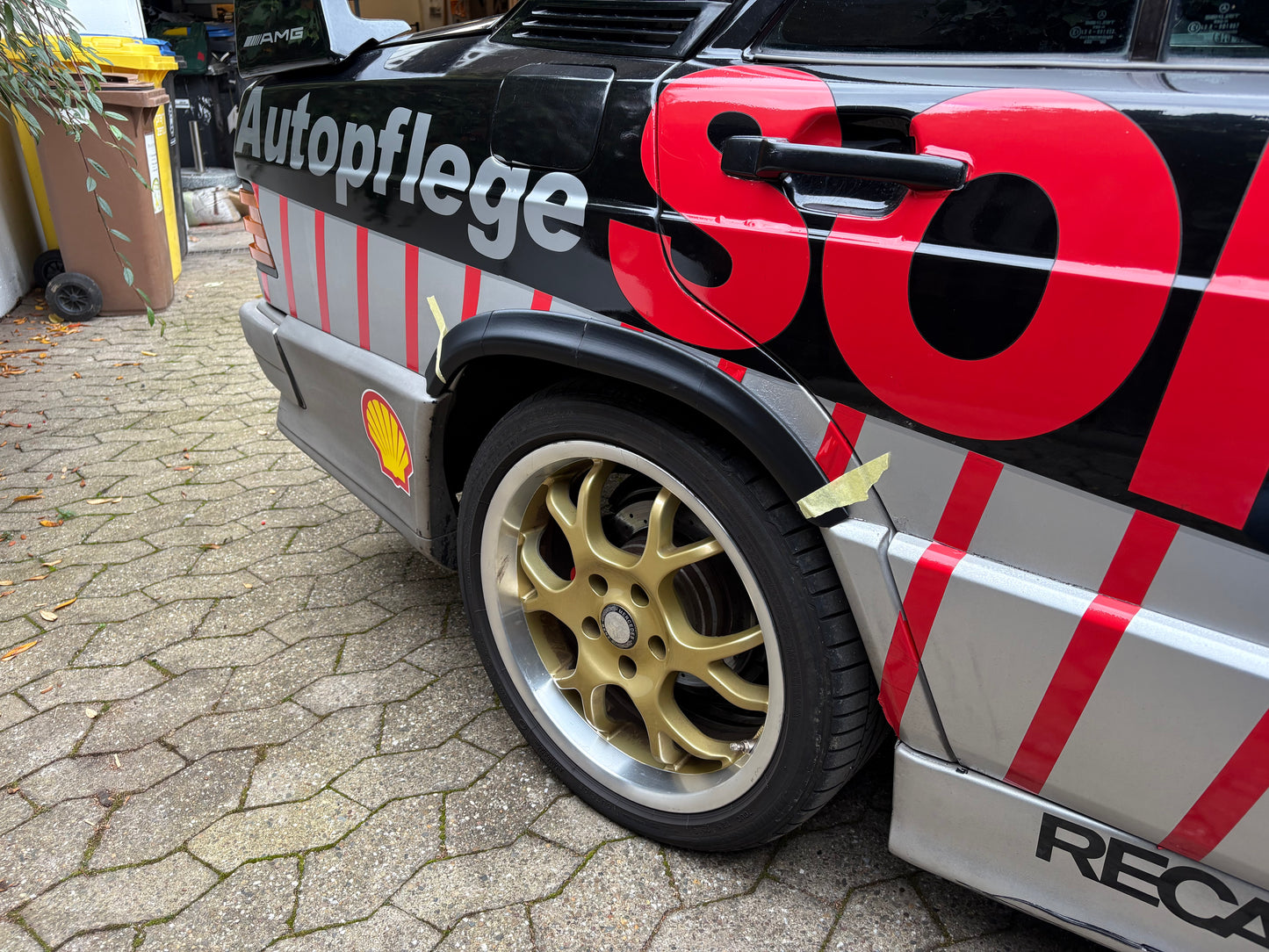 Radlaufverbreiterung Satz 4-teilig 16V Design Look Mercedes W201 190 / 190E Fender Flares 2.3-16 2.5-16