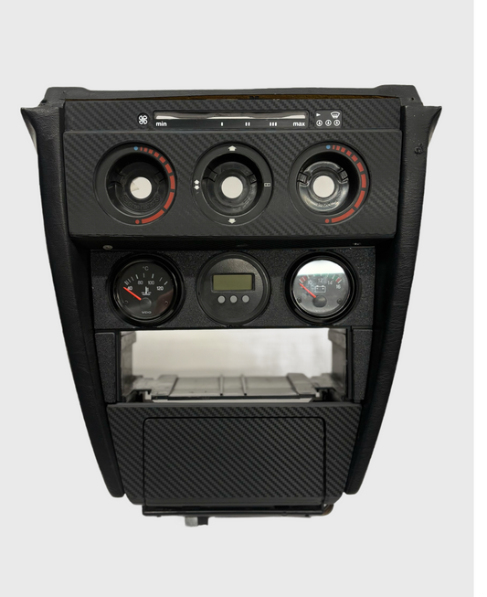 Mercedes W201 190E Center Console Trim Panel & Ashtray Decor Set Carbon