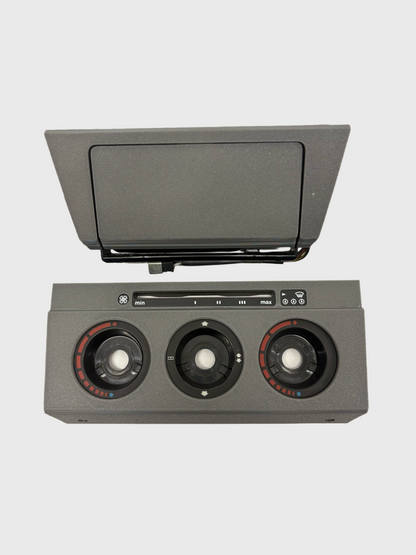 Mercedes W201 190E Center Console Trim & Ashtray Decor Set Grey Textured